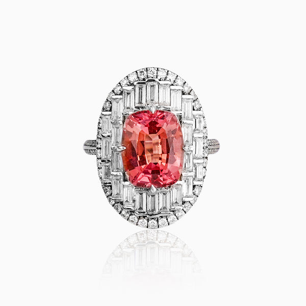 Regalia Collection 6ct Spessartine and 2.6ct Diamond Ring