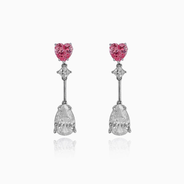 Devotion Collection 2.4ct Diamond and 1.8ct Ruby Stud Earrings