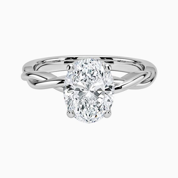1.0-3.0 Carat D-F VS+ Ideal Cut Oval Diamond 14K Gold Vintage Ring