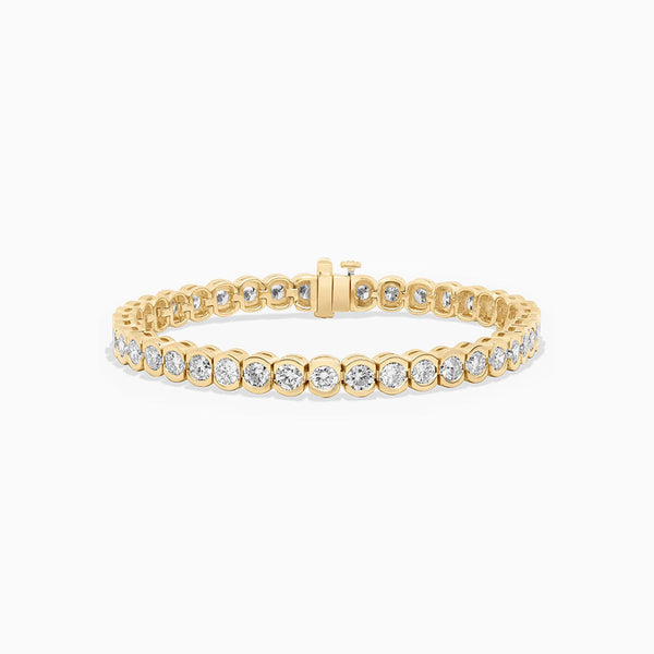 Carré de Luxe Collection D-E VS+ Round Diamond Bezel Bracelet