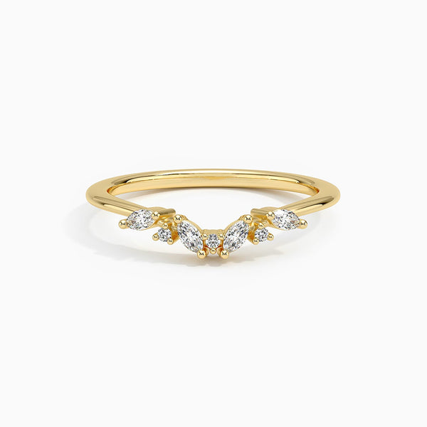 Ysolde D-F VS+ Ideal Cut Diamond 14K Gold Women's Wedding Ring