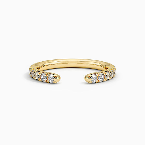 Selene Three-Quarter D-F VS+ Diamond 14K Gold Women's Wedding Ring