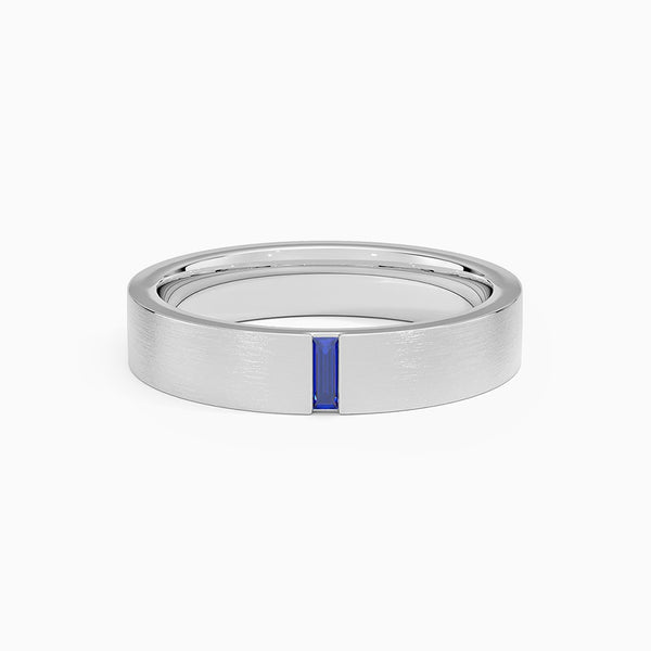 Orion Sapphire 4.5mm 18K Gold Men's Wedding Band