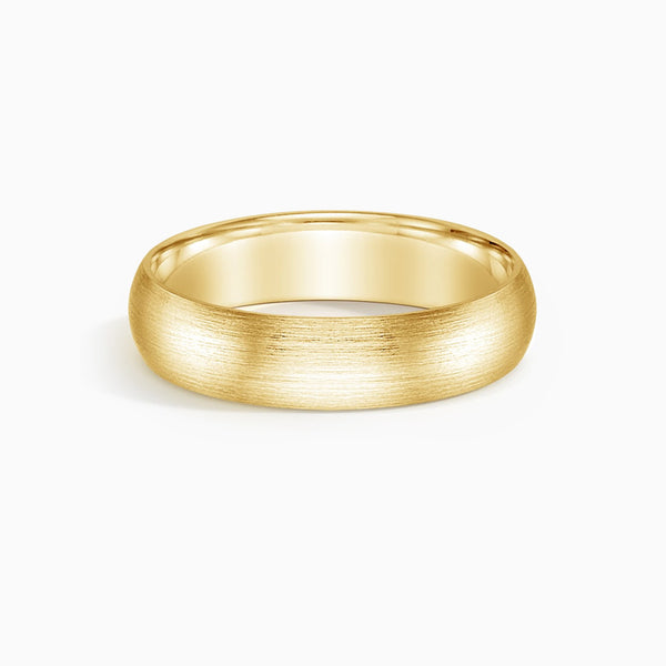 Matte Classic 5mm 18K Gold Men's Wedding Band
