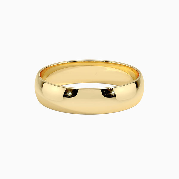 Slim Contour 5mm 18K Gold Men's Wedding Band