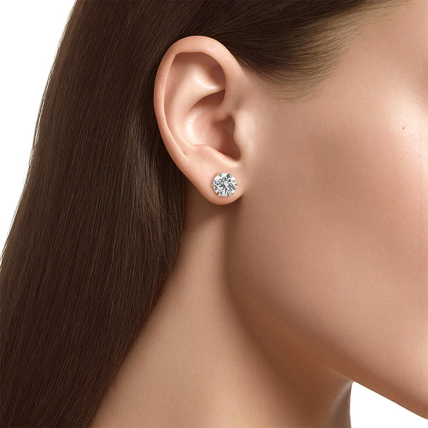 Whimsy Collection 12.4ct Diamond Stud Earrings