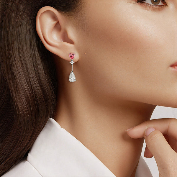 Devotion Collection 2.4ct Diamond and 1.8ct Ruby Stud Earrings