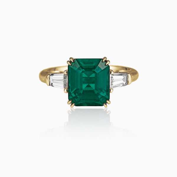 Devotion Collection 3.6ct Emerald and 0.8ct Diamond Ring