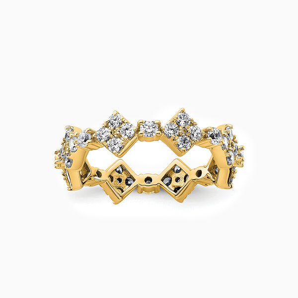 14K Yellow Gold 1 carat Diamond VS+ F+ Size 4 Complete Eternity Band