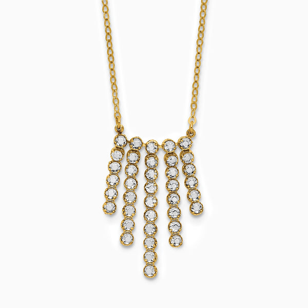 Leslie's 14K Yellow Gold with RH-plating Polished Fancy 18in Necklace