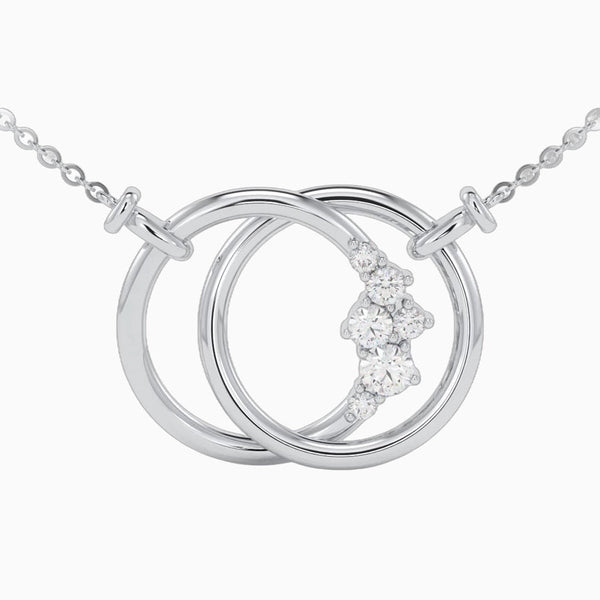 0.75 Carat D-F VS+ Ideal Cut Round Diamond 14K White Gold Pendant Necklace