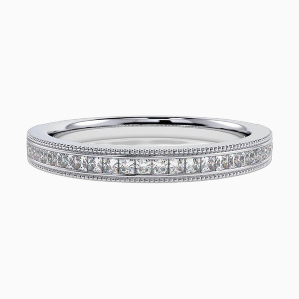 0.5-2.0 Carat D-F VS+ Ideal Cut Round Diamond 14K White Gold Eternity Ring