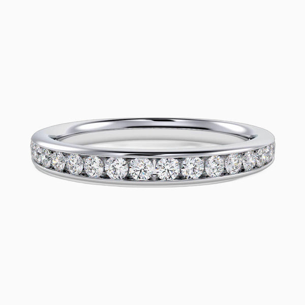 0.5-2.0 Carat D-F VS+ Ideal Cut Round Diamond 14K White Gold Eternity Ring