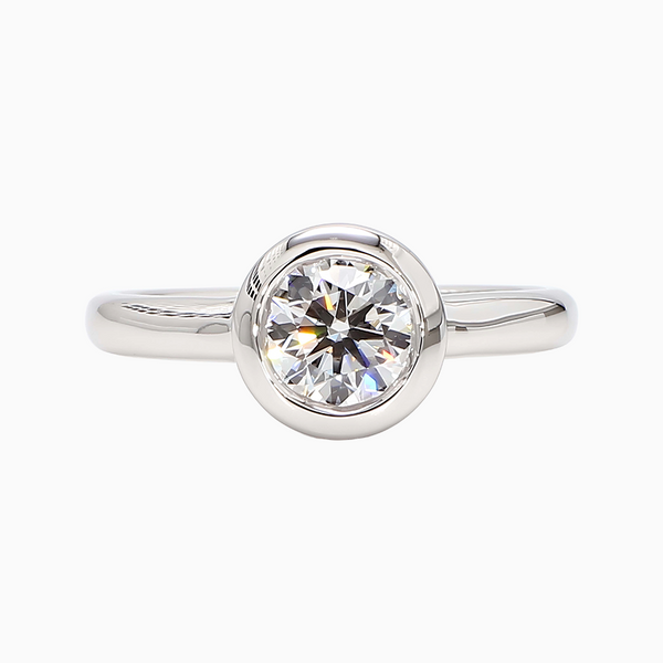 1.1 Carat D-F VS+ Ideal Cut Round Diamond 14K White Gold Solitaire Ring (4.04g)